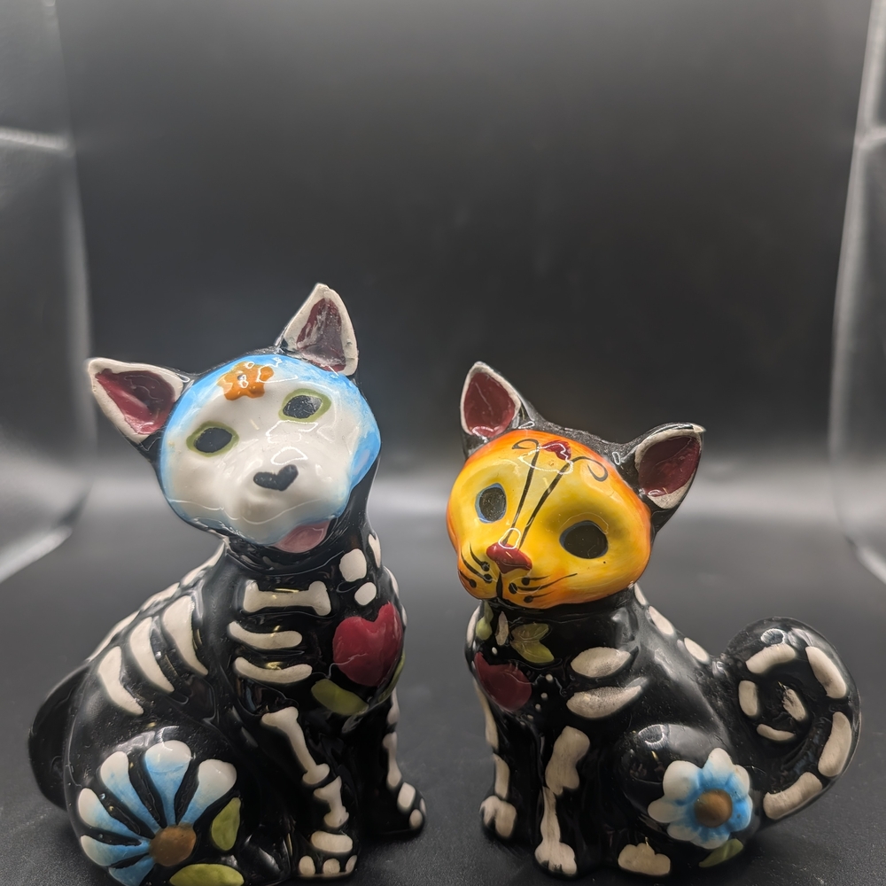 Colorful Ceramic Cat Figurines